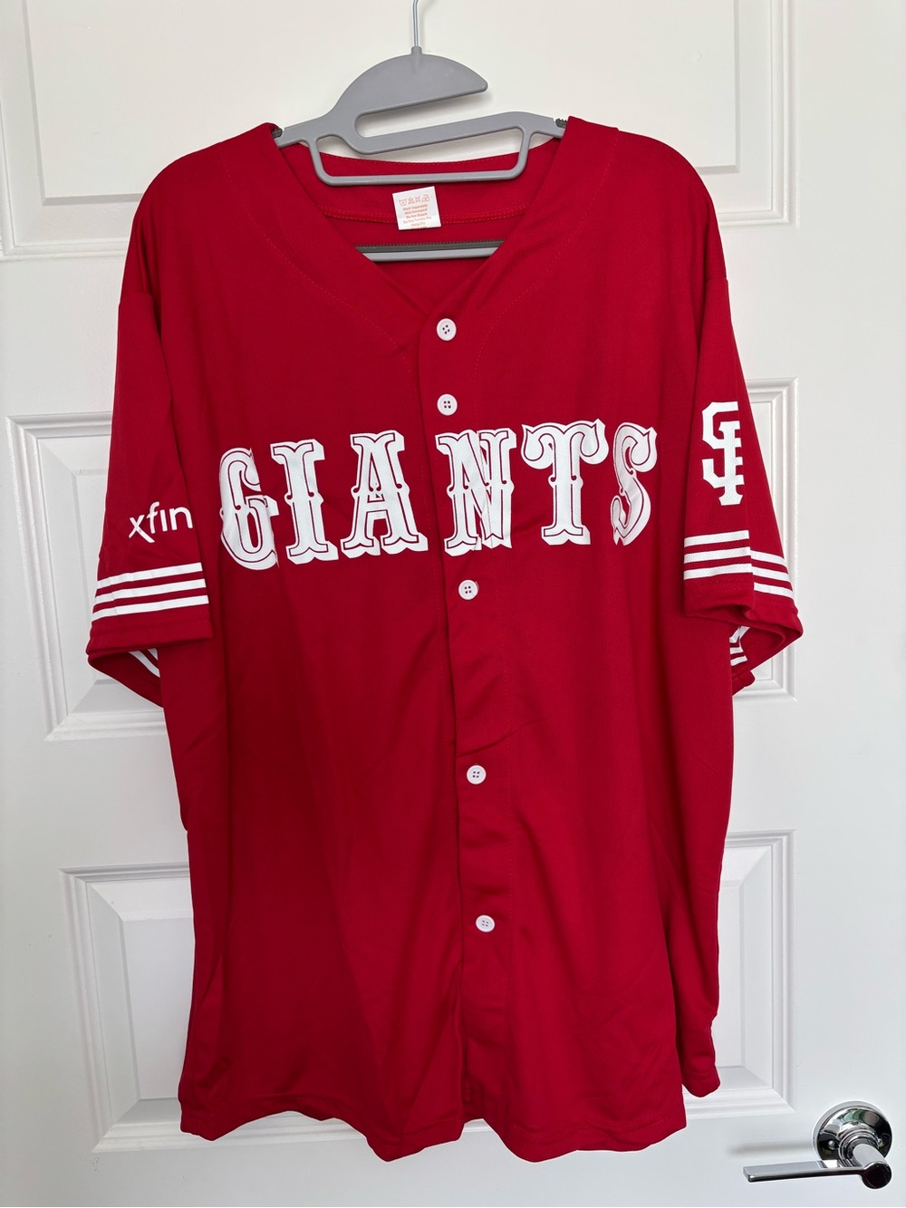 San Francisco Giants 49ers Red Oracle Stadium 2025 Button-Up Jersey